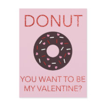 Donut, ¿quieres ser mi San Valentín? Postal divert