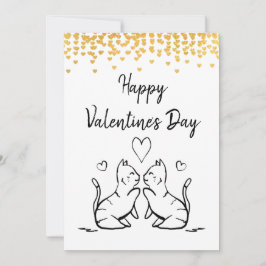 Festiva Dos gatos besándose - Feliz tarjeta de San Valentí