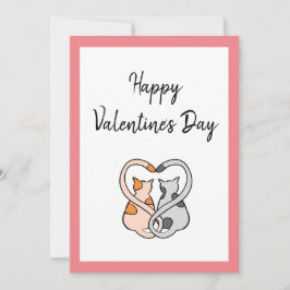 Festiva Dos gatos enamorados - Feliz tarjeta de San Valent