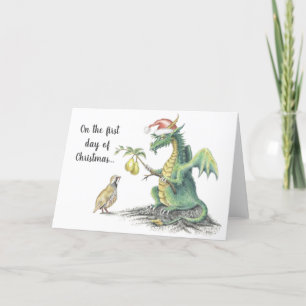 Festiva Dragón de la perdiz - tarjeta de felicitación