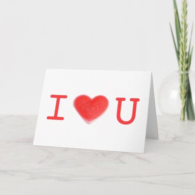 Festiva Dulce corazón tarjeta El día de San Valentín "Te a (Anverso)
