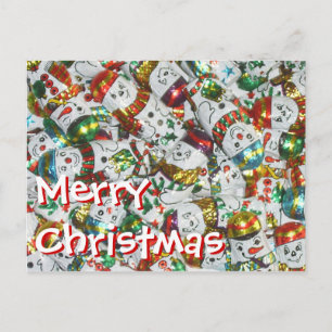 Festiva Dulce Snowmen Marea postal navideña horizontal
