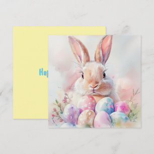 Festiva Dulce tarjeta de conejo de Pascua