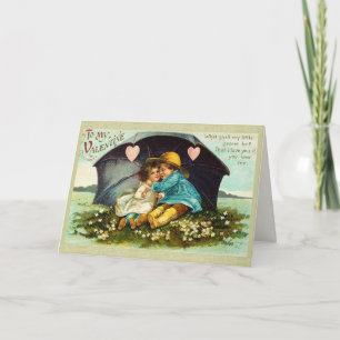 Festiva Dulce tarjeta de El día de San Valentín victoriana