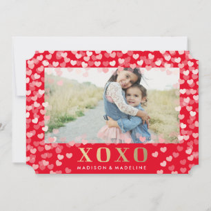 Festiva Dulces corazones Tarjeta fotográfica El día de S