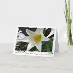 Festiva Easter Lily Personalizado Textos Tarjeta de Pascua