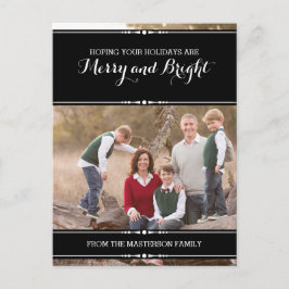 Festiva Ebony Moda simple foto postal de festividad