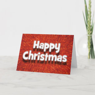Festiva Efecto 3D Navidades felices tarjeta de destello ro