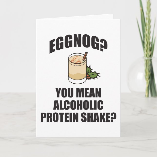 Festiva ¿Eggnog? Se refiere a la tarjeta de felicitación d (Anverso)
