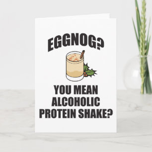 Festiva ¿Eggnog? Se refiere a la tarjeta de felicitación d