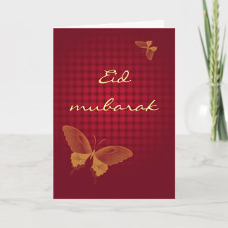 Festiva Eid Mubarak - del rojo tarjeta de felicitación