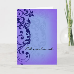 Festiva Eid Mubarak - tarjeta de felicitación de color