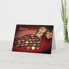 Festiva El amor es como una caja de la tarjeta de la