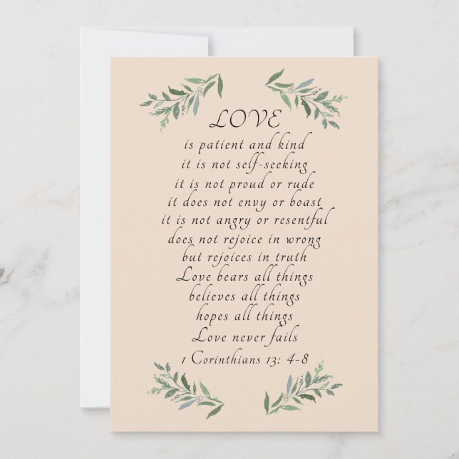 Festiva El amor es la tarjeta plana del paciente (Anverso)