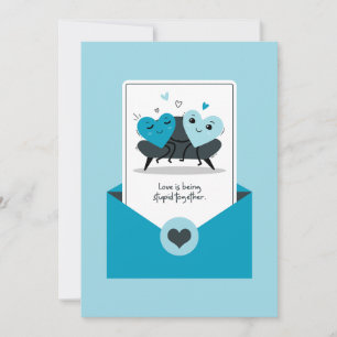 Festiva El Amor Es Ser Tonto Juntos - Tarjeta Blue Tones