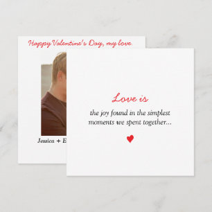 Festiva El amor es.. Tarjeta del día de San Valentín para