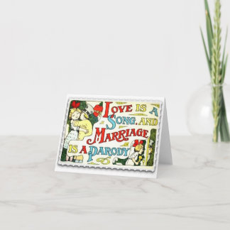 Festiva El amor es una tarjeta de saludo de Song Valentine