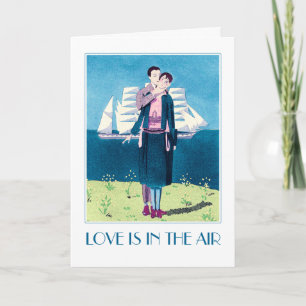 Festiva ¡El amor está en el aire. Tarjeta El día de San Va