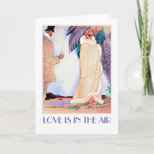 Festiva ¡El amor está en el aire. Tarjeta El día de San Va