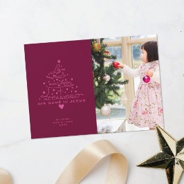 Festiva El amor nació de la tarjeta de Navidades de árbol