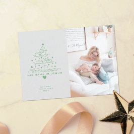 Festiva El amor nació de la tarjeta de Navidades de árbol