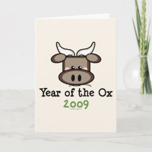 Festiva El Año De La Tarjeta De Saludo De Ox