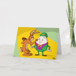 Festiva El Conejo de Pascua y la tarjeta de saludo Humpty 