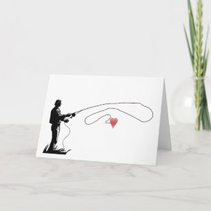 Festiva El corazón de la pesca sea tarjeta de la tarjeta