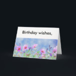 Festiva El cumpleaños desea la tarjeta de la flor<br><div class="desc">Tarjeta hermosa de la flor para los deseos del cumpleaños. El texto interior lee "puede su Año Nuevo traer crecimiento, belleza, y vida."</div>