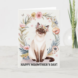 Festiva El día de la madre de una tarjeta graciosa de gato