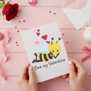 Festiva El día de San Valentín Bee Mi tarjeta de felicitac