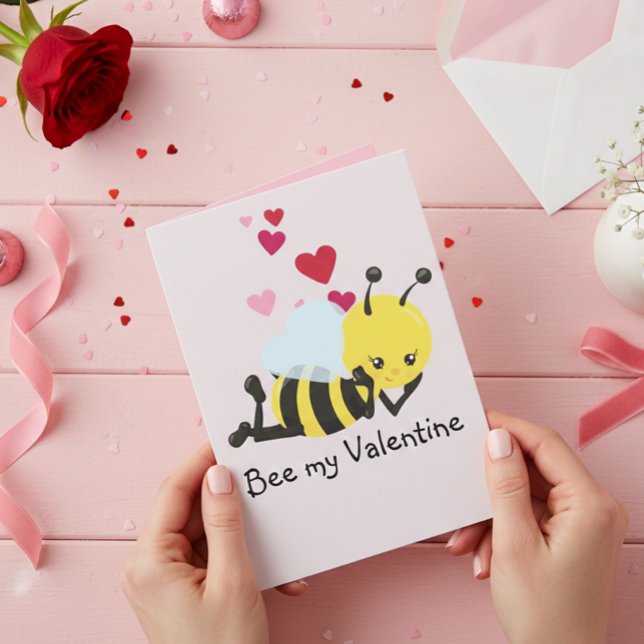 Festiva El día de San Valentín Bee Mi tarjeta de felicitac (Subido por el creador)