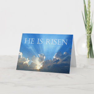 Festiva Él es tarjeta de felicitación subida de Pascua