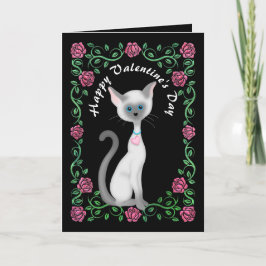 Festiva El gato dulce del sentimiento de la tarjeta del