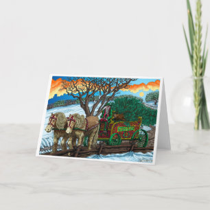 Festiva El hombre del árbol de Yule - Tarjeta de saludo