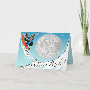 Festiva El invierno oscila la tarjeta de felicitación