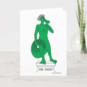 Festiva ¿El lagarto, la estatua de? Tarjeta mediana