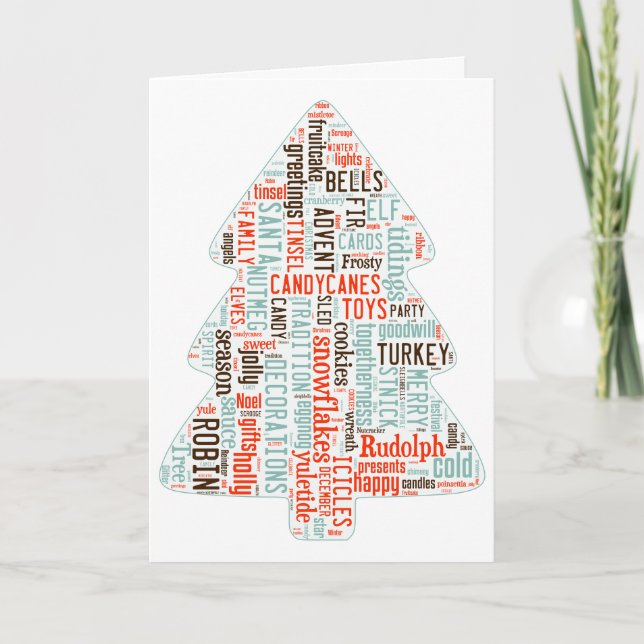 Festiva El Nordic inspiró la tarjeta moderna del árbol de (Anverso)