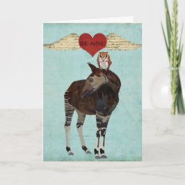 Festiva El OKAPI y el BÚHO SEAN tarjeta de la MINA