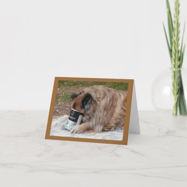 Festiva El perro chino ama la tarjeta del día de San (Anverso)