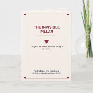 Festiva El Pilar Invisible – Tarjeta Sentimental para Papá
