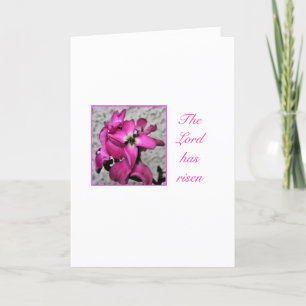 Festiva El Señor ha levantado la tarjeta rosa de Pascua fl