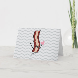 Festiva ¡El tocino le ama tarjeta del día de San Valentín!