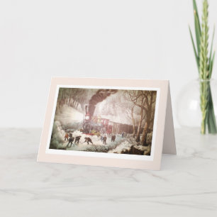 Festiva El tren enlazado a la nieve piensa en tu tarjeta