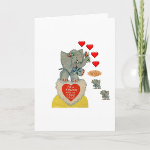 Festiva Elefante de tarjeta de saludo el día de San Valent
