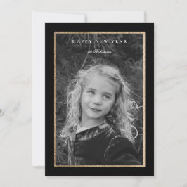 Festiva Elegancia sin tiempo Tarjeta de foto de Año Nuevo 