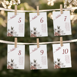 Festiva Elegante acuarela Florals - Tarjeta de asiento par