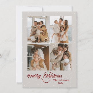 Festiva Elegante alegre tarjeta de foto familiar de Navida