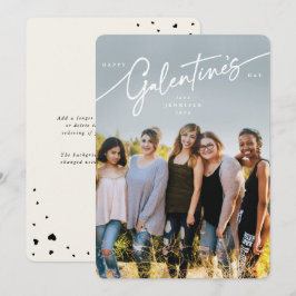 Festiva Elegante guión de la tarjeta de fotos del día de G