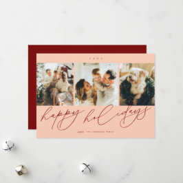 Festiva Elegante Guión Tarjeta de Festividades para Foto F